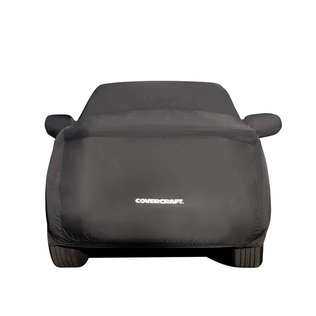 C18920PB – COVERCRAFT Car Cover, All-Weather Proof Black Fabric With Antenna Pocket With Mirror Pocket